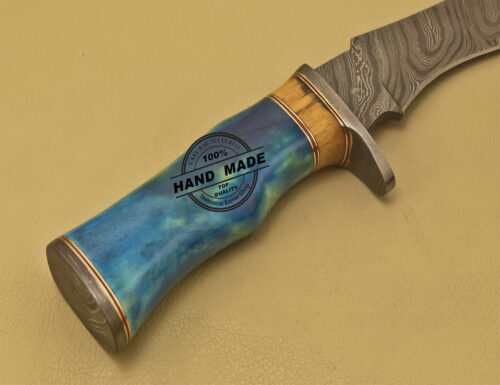 Damascus Skinner Knife Fixed Blade Handmade Damascus Steel Knife 901 - Image 9