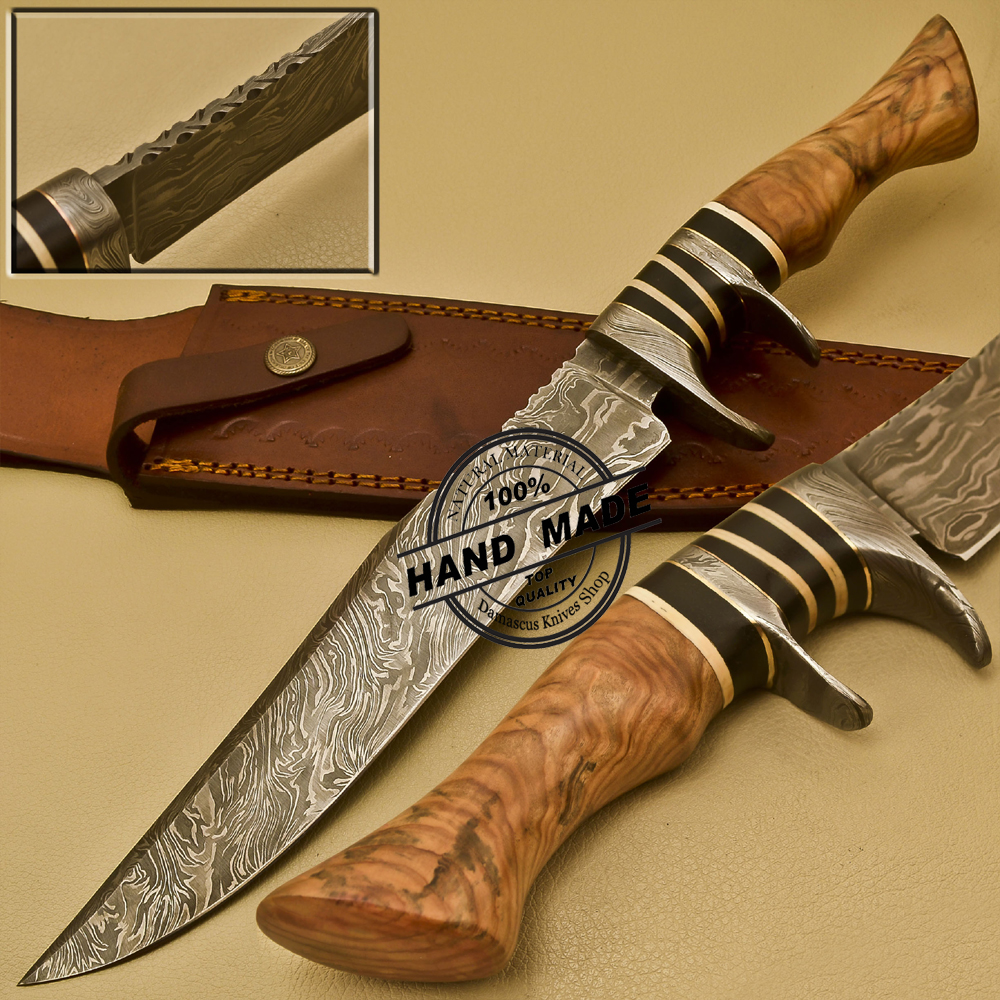 Damascus Bowie Knife