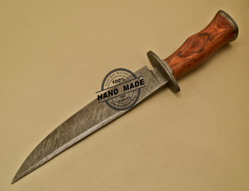 Damascus Bowie Knife Custom Handmade Damascus Steel Hunting Knife 908 - Image 4