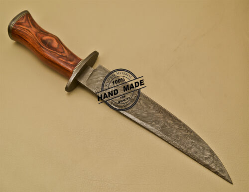 Damascus Bowie Knife Custom Handmade Damascus Steel Hunting Knife 908 - Image 5