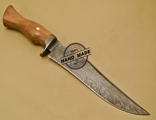 Damascus Bowie Knife Custom Handmade Damascus Steel Hunting Knife 911 - Image 5