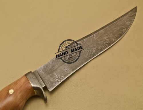 Damascus Bowie Knife Custom Handmade Damascus Steel Hunting Knife 911 - Image 6