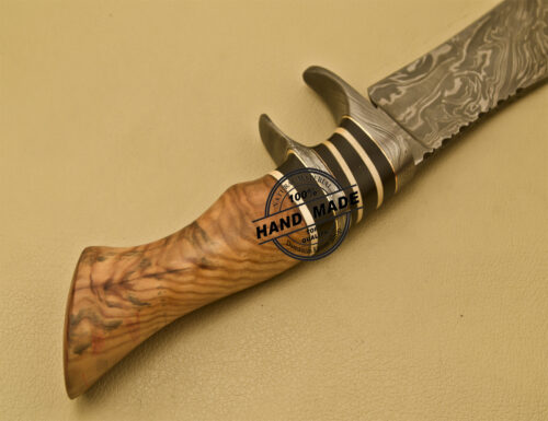 Damascus Bowie Knife Custom Handmade Damascus Steel Knife 907 - Image 8