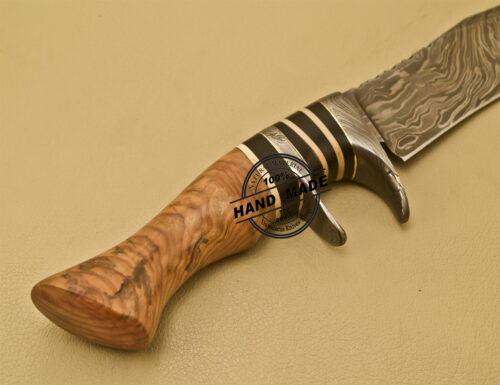Damascus Bowie Knife Custom Handmade Damascus Steel Knife 907 - Image 9