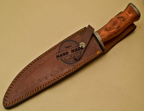 Damascus Bowie Knife Custom Handmade Damascus Steel Hunting Knife 908 - Image 10
