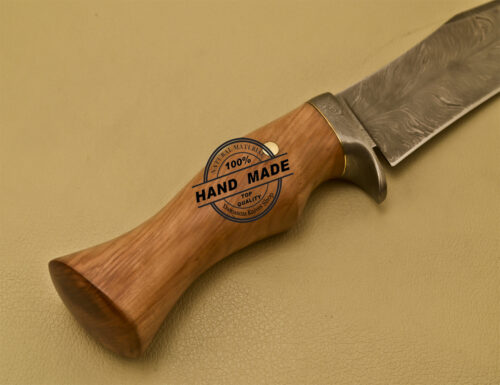 Damascus Bowie Knife Custom Handmade Damascus Steel Hunting Knife 911 - Image 10