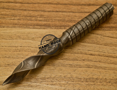 Damascus Kris Blade Dagger Knife Custom Handmade Rare Full Damascus Steel With Sheaths 916 - Image 3