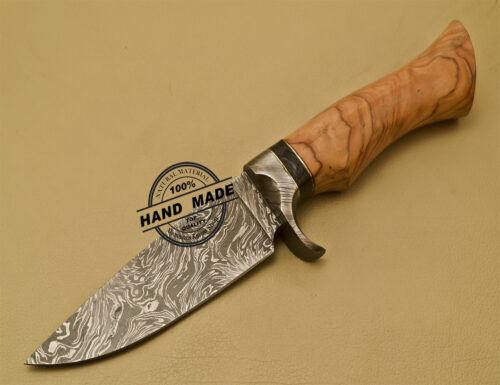 Damascus Skinner Knife Fixed Blade Handmade Damascus Steel Knife 914 - Image 3