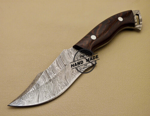 New Damascus Skinner Knife Custom Handmade Damascus Steel Hunting Knife with Leather Sheaths 915 - Image 3