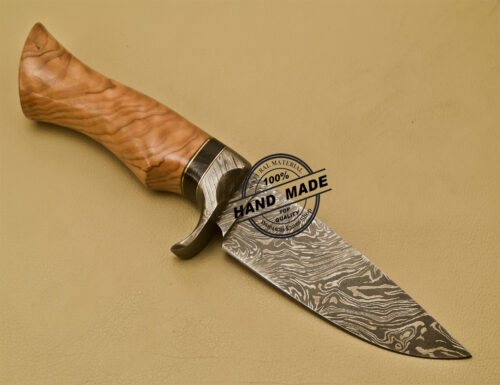 Damascus Skinner Knife Fixed Blade Handmade Damascus Steel Knife 914 - Image 4