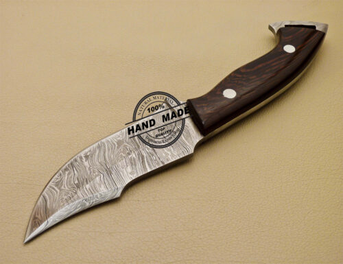 New Damascus Skinner Knife Custom Handmade Damascus Steel Hunting Knife with Leather Sheaths 915 - Image 4