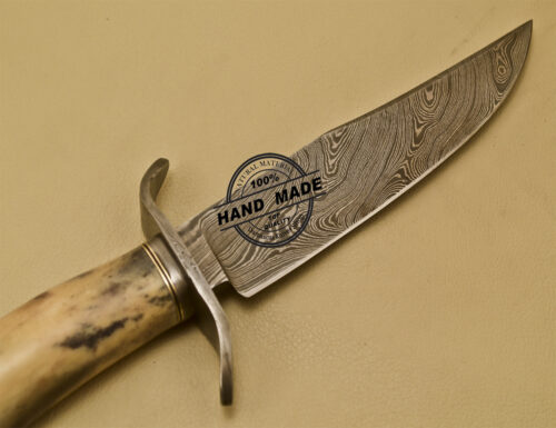Damascus Skinner Knife Custom Handmade Damascus Steel Hunting Skinner Knife 912 - Image 5