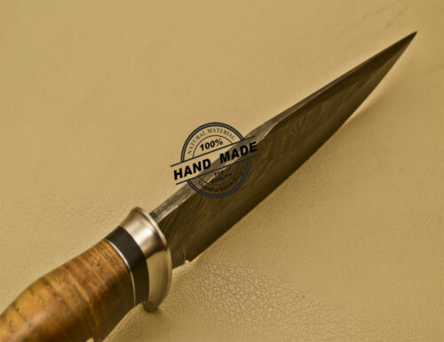 Damascus Skinner Knife Custom Handmade Damascus Steel Hunting Damascus Skinner Knife 913 - Image 7