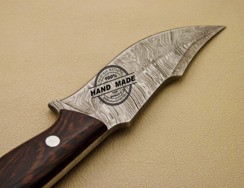 New Damascus Skinner Knife Custom Handmade Damascus Steel Hunting Knife with Leather Sheaths 915 - Image 7