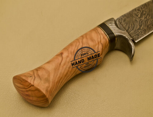 Damascus Skinner Knife Fixed Blade Handmade Damascus Steel Knife 914 - Image 8
