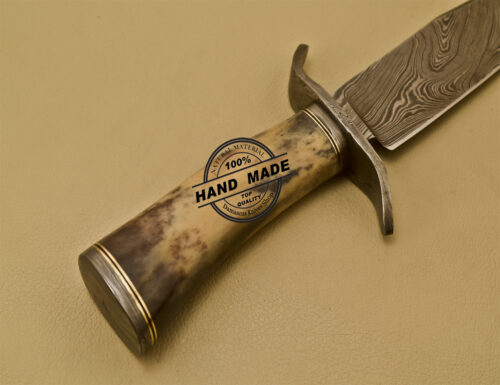 Damascus Skinner Knife Custom Handmade Damascus Steel Hunting Skinner Knife 912 - Image 8