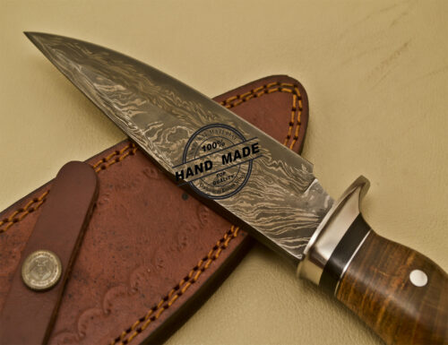 Damascus Skinner Knife Custom Handmade Damascus Steel Hunting Damascus Skinner Knife 913 - Image 10