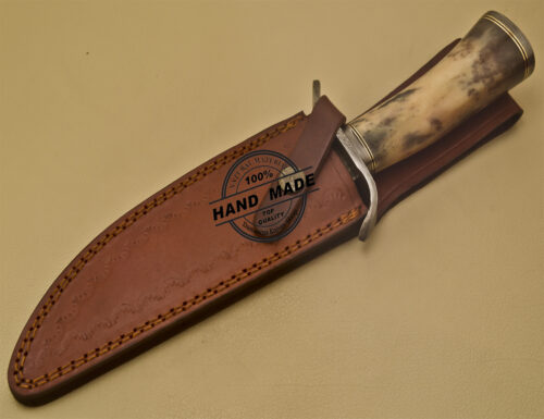 Damascus Skinner Knife Custom Handmade Damascus Steel Hunting Skinner Knife 912 - Image 10
