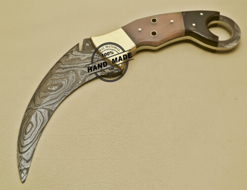 Damascus Karambit Knife Custom Handmade Damascus Knife 918 - Image 3