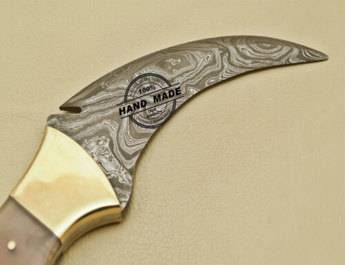 Damascus Karambit Knife Custom Handmade Damascus Knife 918 - Image 6