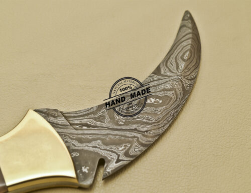 Damascus Karambit Knife Custom Handmade Damascus Knife 918 - Image 7