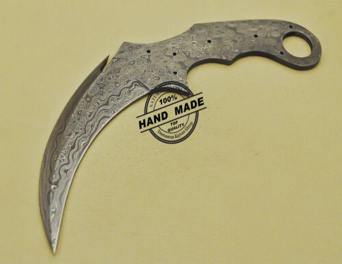 Blank Damascus Karambit