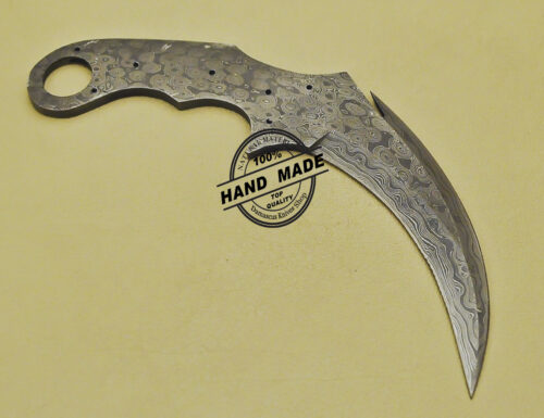 Blank Damascus Karambit Knife Double Edge Damascus Karambit Knife 921 - Image 3
