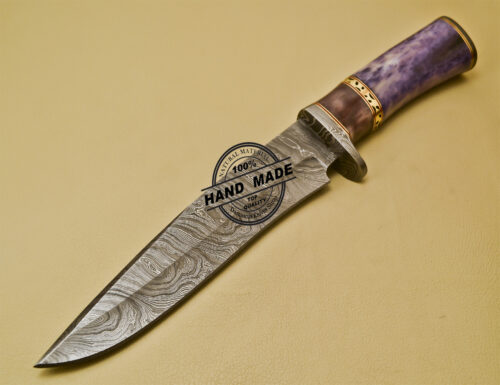 Damascus Skinner Knife Fixed Blade Handmade Damascus Steel Knife 933 - Image 3