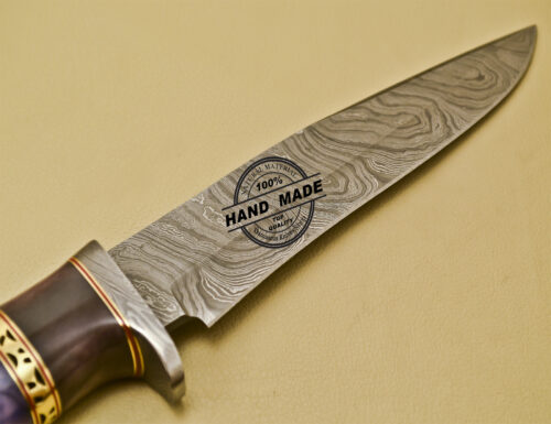 Damascus Skinner Knife Fixed Blade Handmade Damascus Steel Knife 933 - Image 6