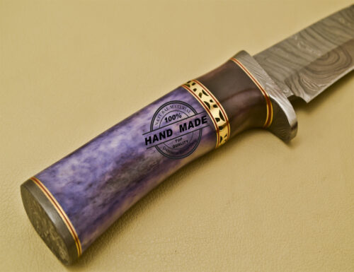 Damascus Skinner Knife Fixed Blade Handmade Damascus Steel Knife 933 - Image 7