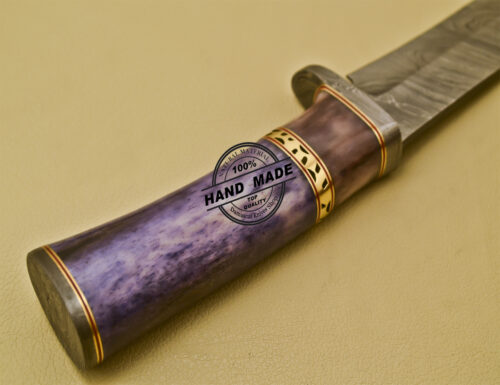 Damascus Skinner Knife Fixed Blade Handmade Damascus Steel Knife 933 - Image 8