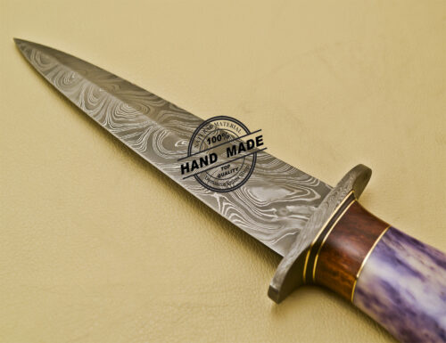 Damascus Dagger Knife Custom Handmade Damascus Steel Hunting Dagger Knife With Sheaths 934 - Image 5