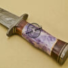 Damascus Dagger Knife Custom Handmade Damascus Steel Hunting Dagger Knife With Sheaths 934 - Image 6