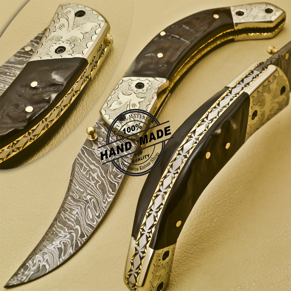 Damascus Folding Knife