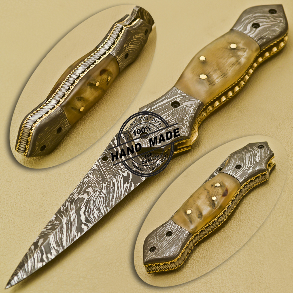 Damascus Folding Knife