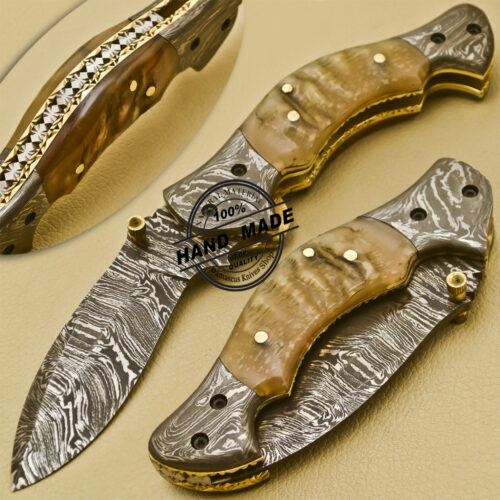 New Damascus Pocket Knife