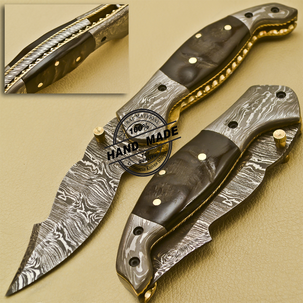 Damascus Pocket Knife