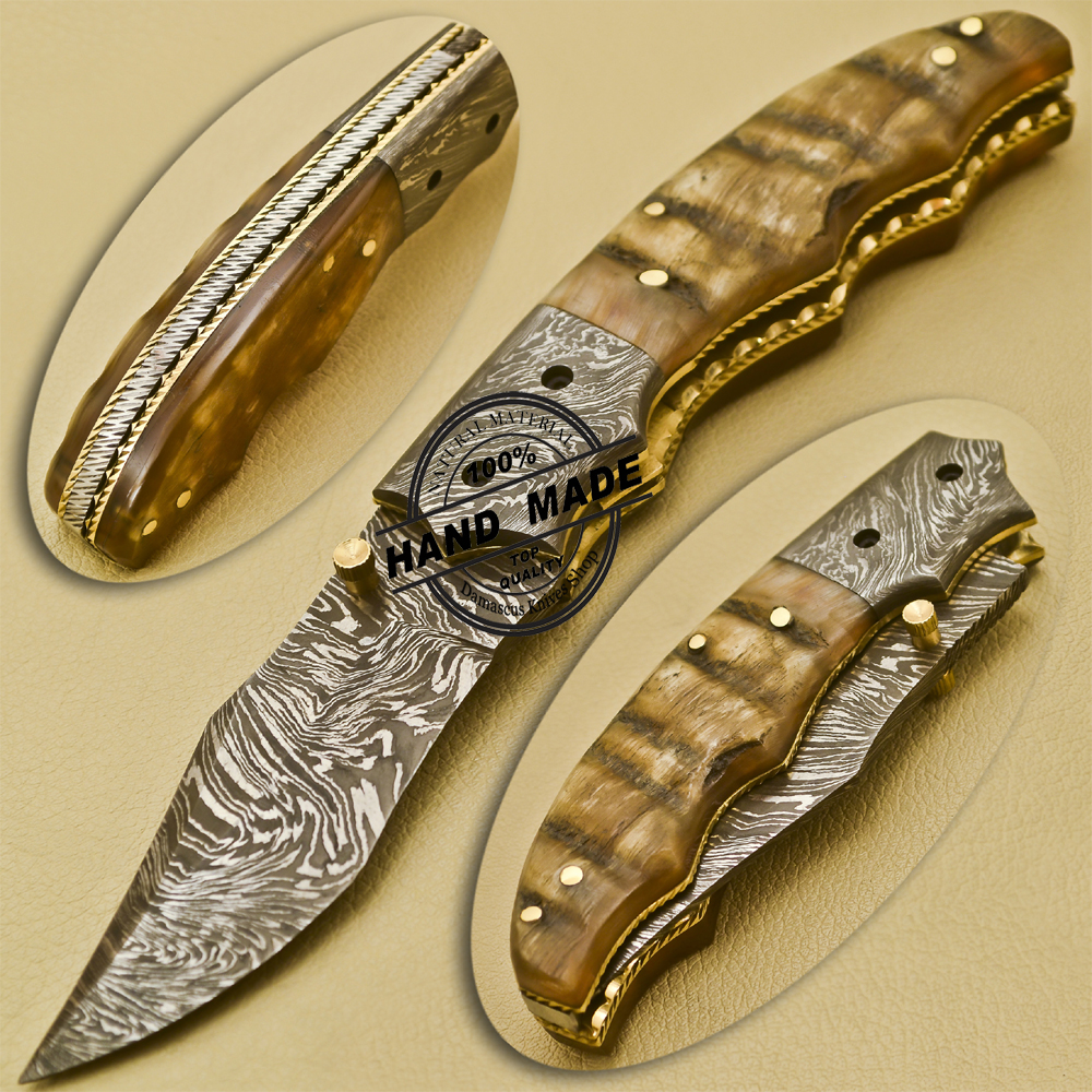 Damascus Folding Knife