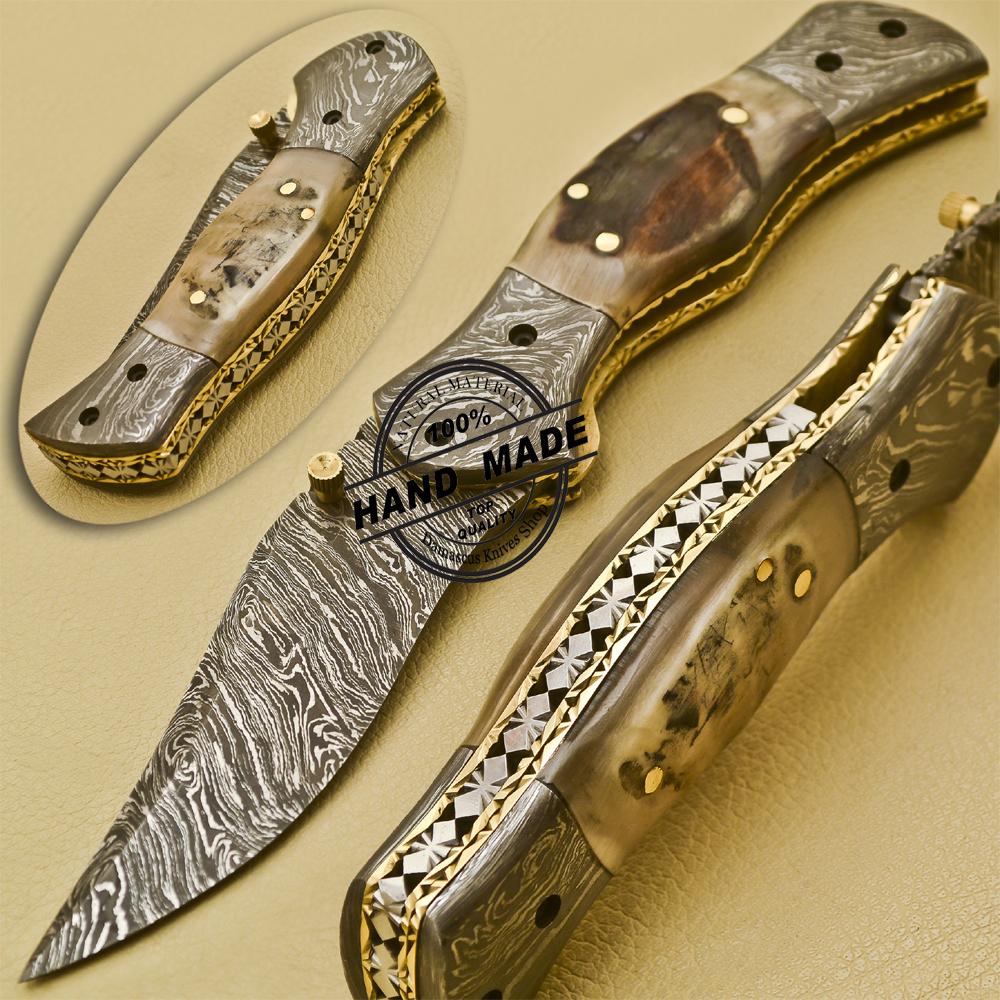 Damascus Folding Knife