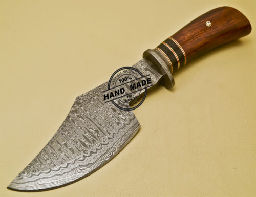 Damascus Hatchet Fixed Blade Handmade Damascus Steel Hunting Hatchet 935 - Image 3