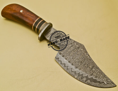 Damascus Hatchet Fixed Blade Handmade Damascus Steel Hunting Hatchet 935 - Image 5