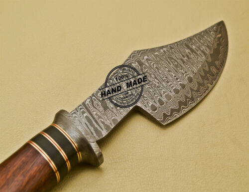 Damascus Hatchet Fixed Blade Handmade Damascus Steel Hunting Hatchet 935 - Image 6