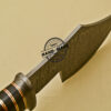 Damascus Hatchet Fixed Blade Handmade Damascus Steel Hunting Hatchet 935 - Image 8