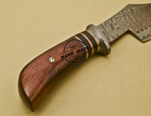 Damascus Hatchet Fixed Blade Handmade Damascus Steel Hunting Hatchet 935 - Image 9