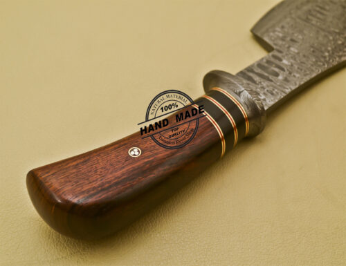 Damascus Hatchet Fixed Blade Handmade Damascus Steel Hunting Hatchet 935 - Image 10