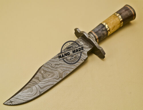 Damascus Skinner Knife Custom Handmade Damascus Steel Knife 931 - Image 3