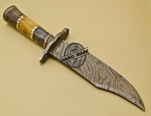 Damascus Skinner Knife Custom Handmade Damascus Steel Knife 931 - Image 5