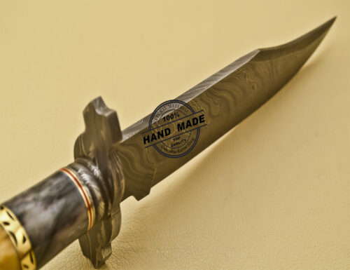 Damascus Skinner Knife Custom Handmade Damascus Steel Knife 931 - Image 7