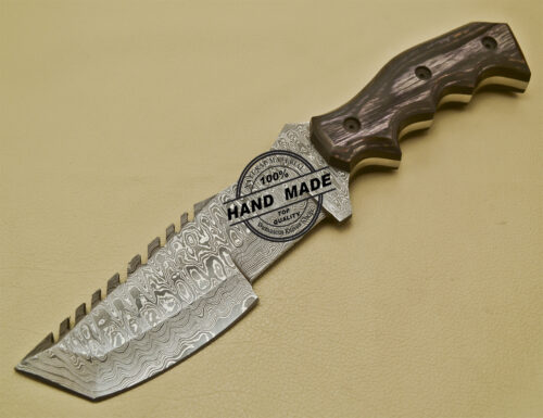 Damascus Tracker Knife Custom Handmade Damascus Steel Knife 928 - Image 3