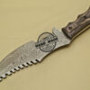 Damascus Tracker Knife Custom Handmade Damascus Steel Hunting Tracker Knife With Leather Sheaths 925 - Image 4